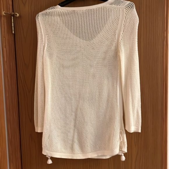 Talbots open knit off white sweater - Picture 4 of 4